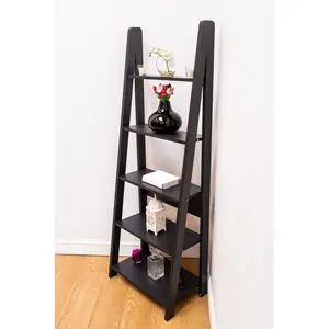 Arelious Ladder Bookcase Black