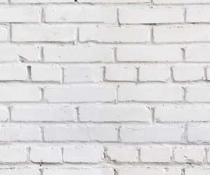 Bobbi Beck eco-friendly white brick wallpaper