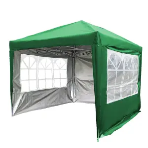 SunDaze Green Side Panel with Window for 3x3M Pop Up Gazebo Tent 1 Piece