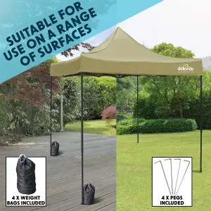 Dellonda Premium 3x3m Pop-Up Gazebo Water Resistant Carry Bag Stakes Weight Bags