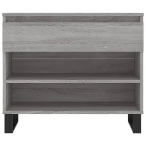 Berkfield Shoe Cabinet Grey Sonoma 70x36x60 cm Engineered Wood