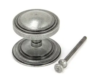 From The Anvil Pewter Art Deco Centre Door Knob