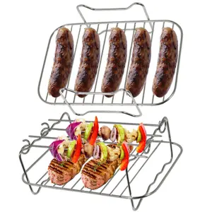 SPARES2GO Grill Shelf Racks Compatible with Tower T17088 T17100 Vortx Air Fryer (+ 4 Skewers)