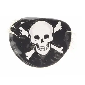 Amscan Pirate Eye Patch (Pack of 12) Black/White (One Size)