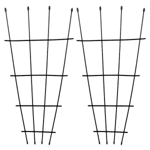 Woodside Metal Garden Fan Trellis - 2 PACK