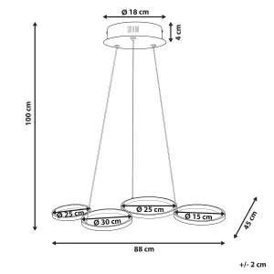 Metal LED Pendant Lamp Black PIBOR