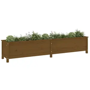 Berkfield Garden Raised Bed Honey Brown 199.5x40x39 cm Solid Wood Pine