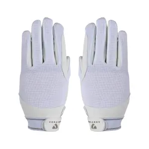 Aubrion Unisex Adult Mesh Riding Gloves White (M)