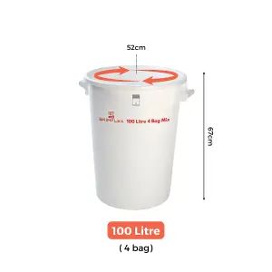 Plasterers Mixing Bucket 100 Litre 4 Bag Tubs Plastering buckets MasterMix