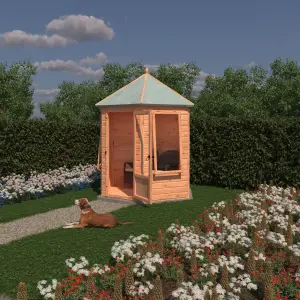 Keswick Hexagon Summerhouse 7x6 with 2 opening windows