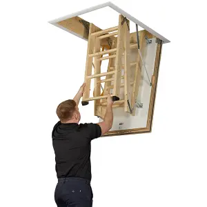 TB Davies LuxFold 3-Section Timber Loft Ladder (2.8m)