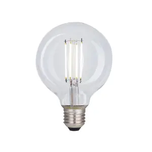 Harper Living 8 Watts G95 E27 LED Bulb Clear Globe Cool White Dimmable, Pack of 4