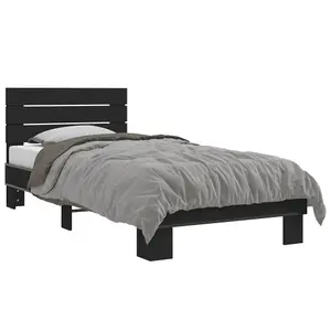 Berkfield Bed Frame without Mattress Black 90x200 cm