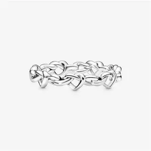 Pandora Knotted Hearts Ring - Sterling Silver - Sz. 56