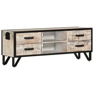 Berkfield TV Cabinet 110x30x41 cm Solid Acacia Wood