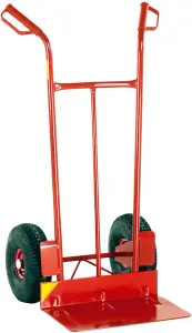 LiftMate Heavy Duty Sack Truck for Rough Terrain, Hand Trolley with Extra Large Toe Plate & Pneumatic Wheels, 400kg Capacity