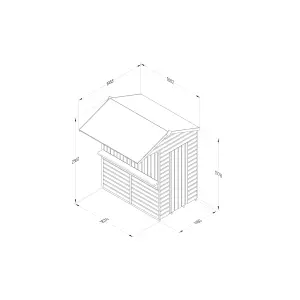 Shiplap PTR 4x6 Apex Garden Bar