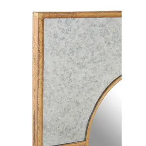 Interiors by Premier Zariah Gold Finish Art Deco Wall Mirror