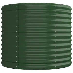 Berkfield Garden Planter Powder-coated Steel 224x80x68 cm Green