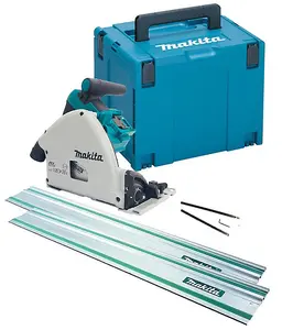 Makita DSP600ZJ 36v Twin 18v Brushless Plunge Cut Circular Saw 2x Guide Rails