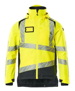 Mascot Accelerate Safe Winter Jacket with CLIMascot (Hi-Vis Yellow/Dark Navy)  (X Large)