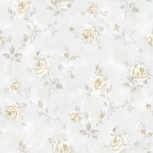 Galerie Rose Garden Beige Roses Trail Smooth Wallpaper