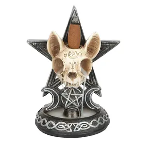 Something Different Ouija Cat Backflow Incense Burner Black/Brown (One Size)