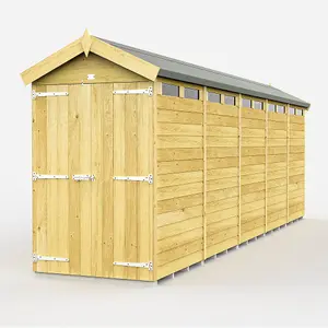 DIY Sheds 4x20 Apex Security Shed - Double Door