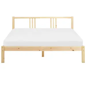 Wooden EU King Size Bed Light VANNES