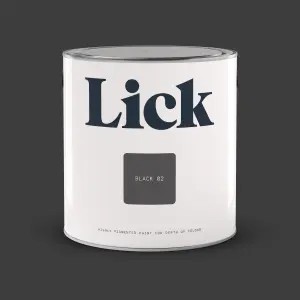 Lick Black 02 Eggshell Emulsion paint, 2.5L