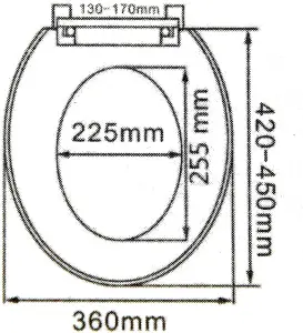 Ram White Soft Close Toilet Seat with Quick Release for Easy Clean Loo Toilet Seat with Adjustable Hinges Standard O Shape Toilet