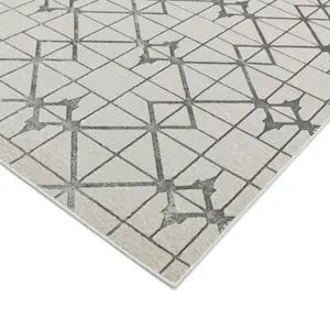 Lattice Geometric Modern Cotton Backing Rug for Living Room Bedroom and Dining Room-160cm X 230cm