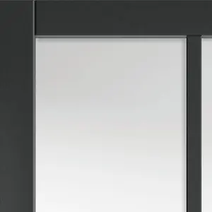 Urban Industrial Civic Black Clear Glass Internal Door