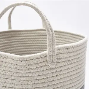 Grey Woven Laundry Storage Basket Baby Kids Toys Storage Laundry Hamper Clothes Storage Bag