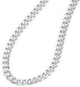 Sterling Silver 6.5" Open Curb Chain Bracelet