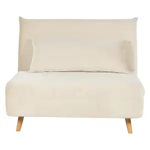 Beliani Modern Sofa Bed SETTEN Cream Velvet