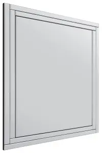 MirrorOutlet Luxford All Glass Bevelled Large Dress Mirror 144 x 115.5CM, 4ft8 x 3ft9