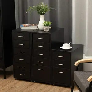 Abdulai 28cm Wide 3 -Drawer Mobile Steel File Cabinet Black