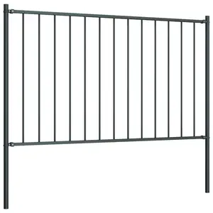 Khine Metal Fence Panels Included Anthracite / 1.7m W x 1m H