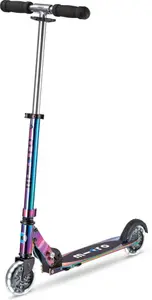 Micro Scooters Sprite LED Scooter With Light Up Wheels | 2 Wheeled Scooter For 5-13 Year Olds | Neochrome