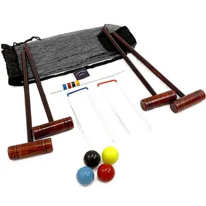 Hatford Croquet Set - Complete Beginners 4 Player Croquet Set - for Children and Adults