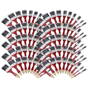 100pc Painting and Decorating Synthetic Paint Brush Brushes Set