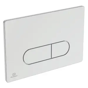 Ideal Standard Oleas P1 Wall-mounted Chrome effect Dual Flushing plate (H)154mm (W)234mm