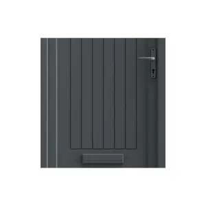 Fortia Curral Frosted Glazed Anthracite LH External Front Door set, (H)2085mm (W)920mm