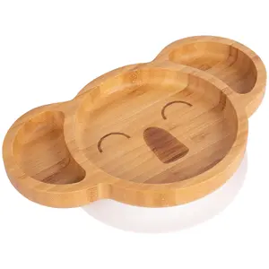 Tiny Dining - Children's Bamboo Suction Koala Plate - White