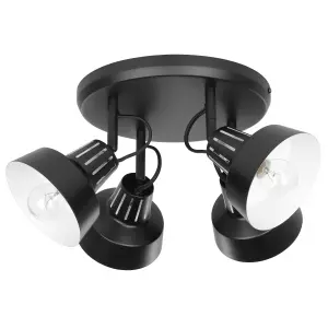 Modern Matt Black 4 Light Spotlight