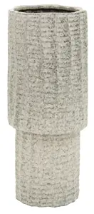 Interiors by Premier Textured Large Vase, Contemporary Design Flower Vase, Tiered Design Modern Vase for a Variety of Decors