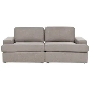 5 Seater Fabric Living Room Set Taupe ALLA