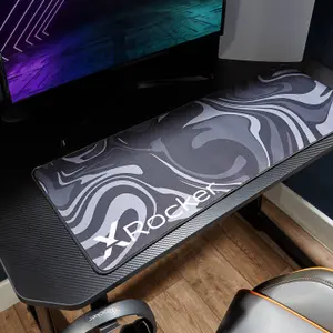 X-Rocker Panther Gaming Desk 100 x 60cm with FREE Mousepad - BLACK