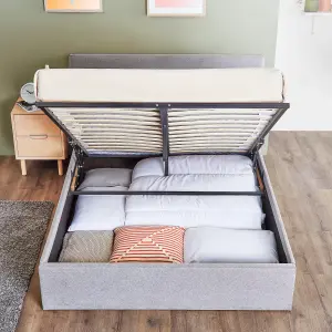 Oslo King Size Ottoman Bed Frame With Hybrid Mattress